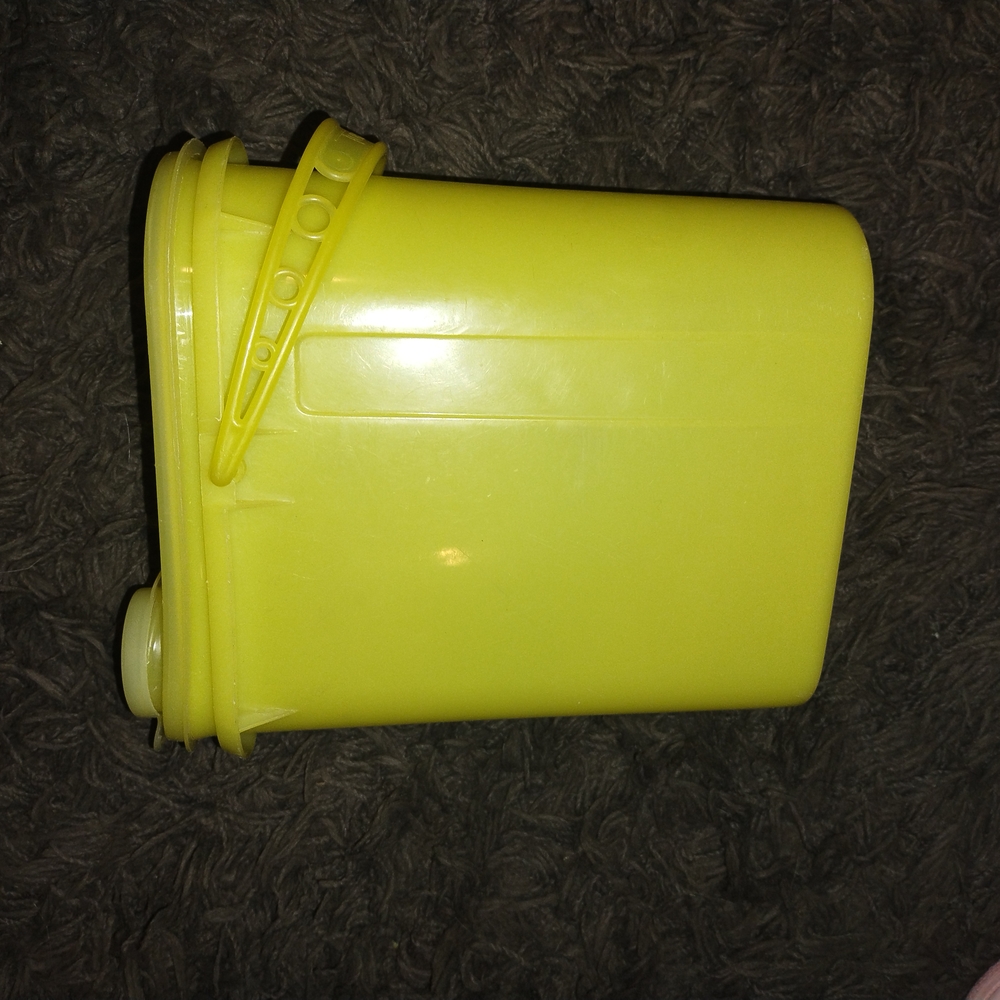 Vintage Tupperware Bright Yellow Plastic Container